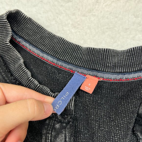 Pilcro | Split-Hem Tunic Top Color Carbon Long Sleeve V Neck Size Small - Picture 4 of 9